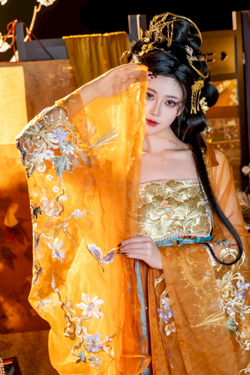 粉嫩美女Nnian身穿金蛇汉服国风大典贺岁篇写真-星之迟迟